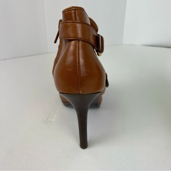 Lauren Ralph Lauren Brown Leather Lorelei Ankle Booties Size 6 - Picture 2 of 16